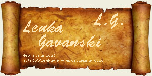 Lenka Gavanski vizit kartica
